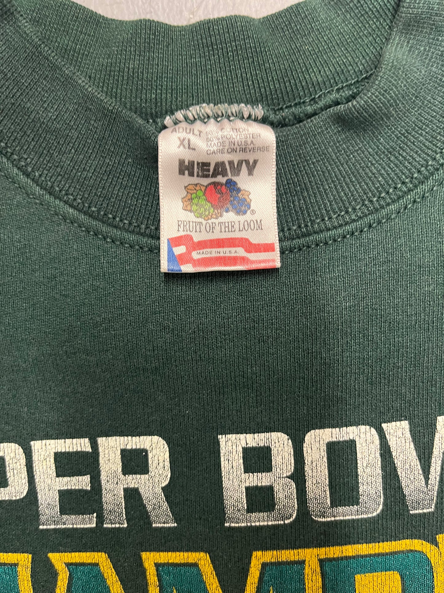 Vintage Green Bay Packers Super Bowl Sweatshirt Size XL