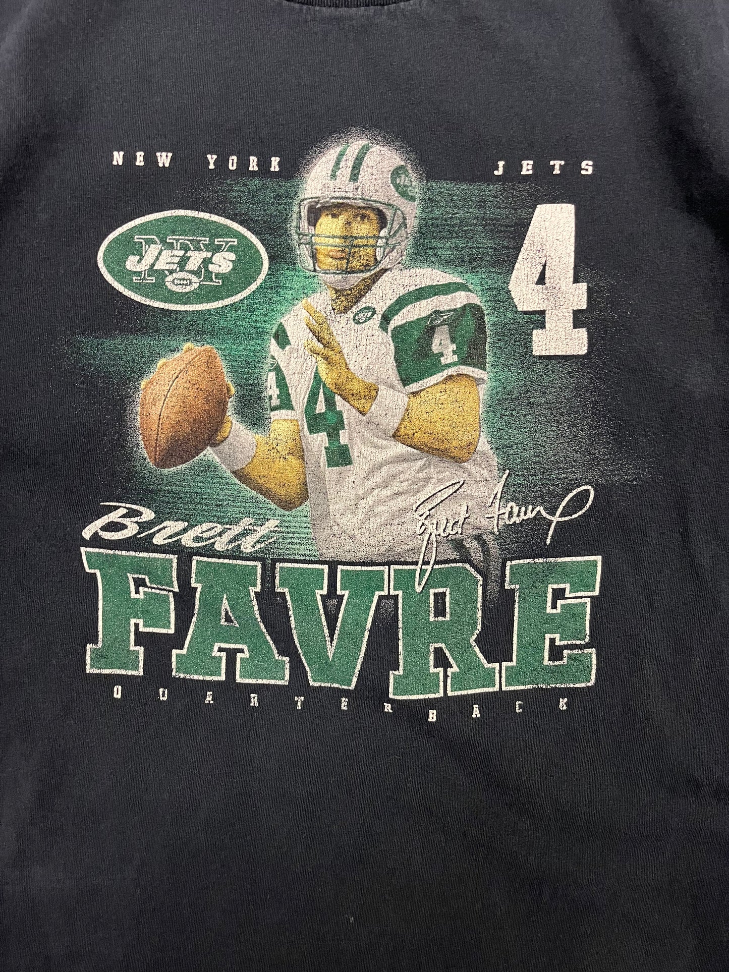 Vintage Brett Farve New York Jets T-Shirt Size XL