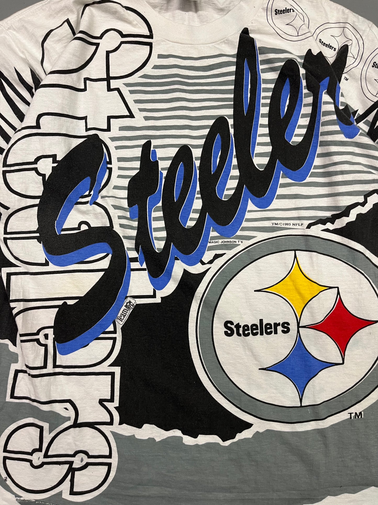 Vintage Pittsburgh Steelers AOP T-Shirt Size Large