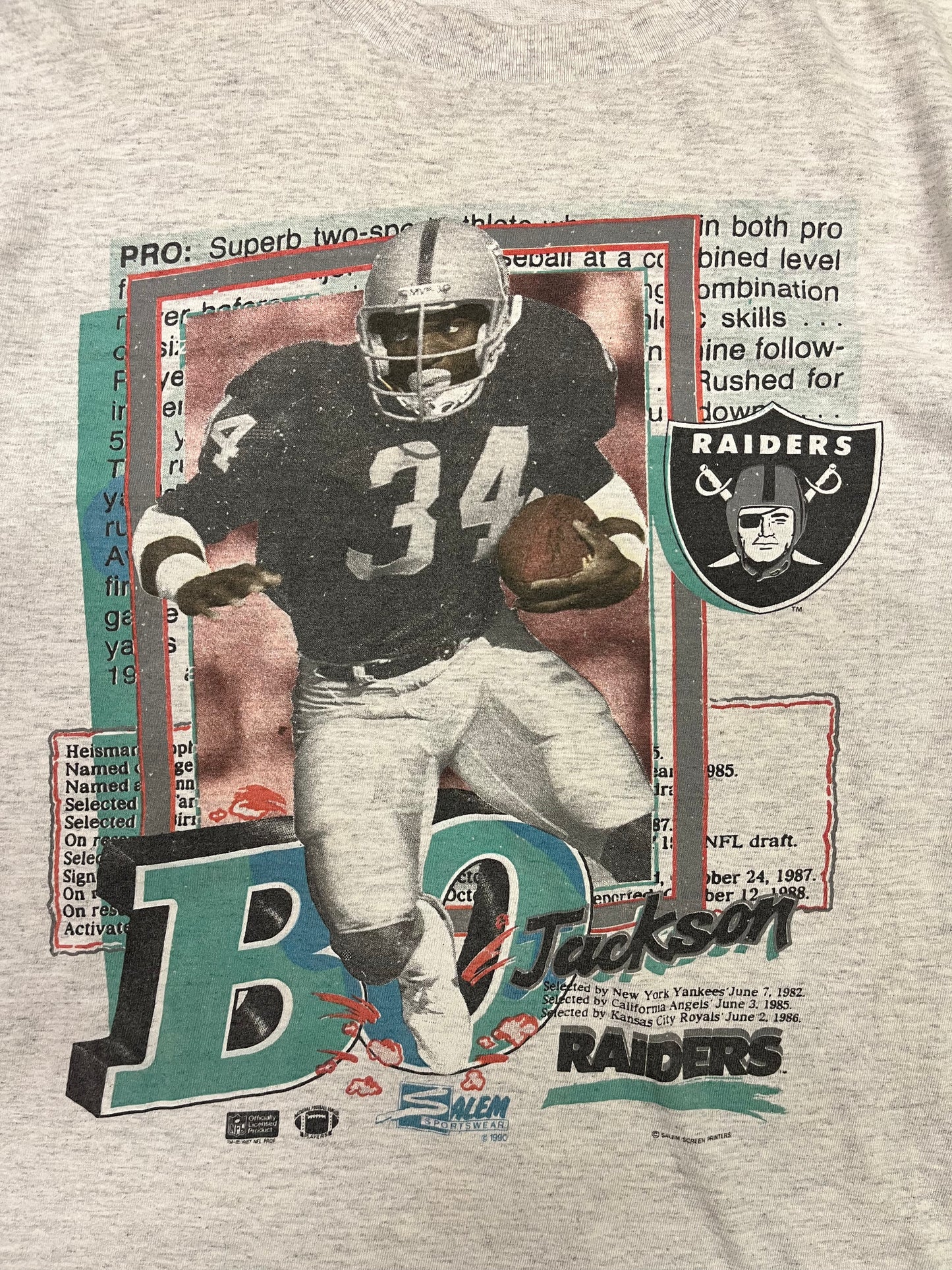 Vintage Bo Jackson Oakland Raiders Size Large