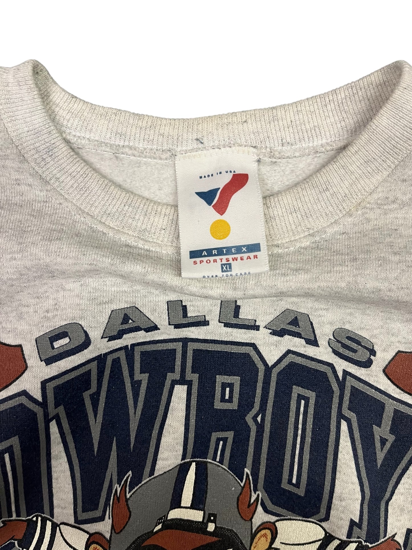 Vintage Taz Dallas Cowboys Sweatshirt Size XL