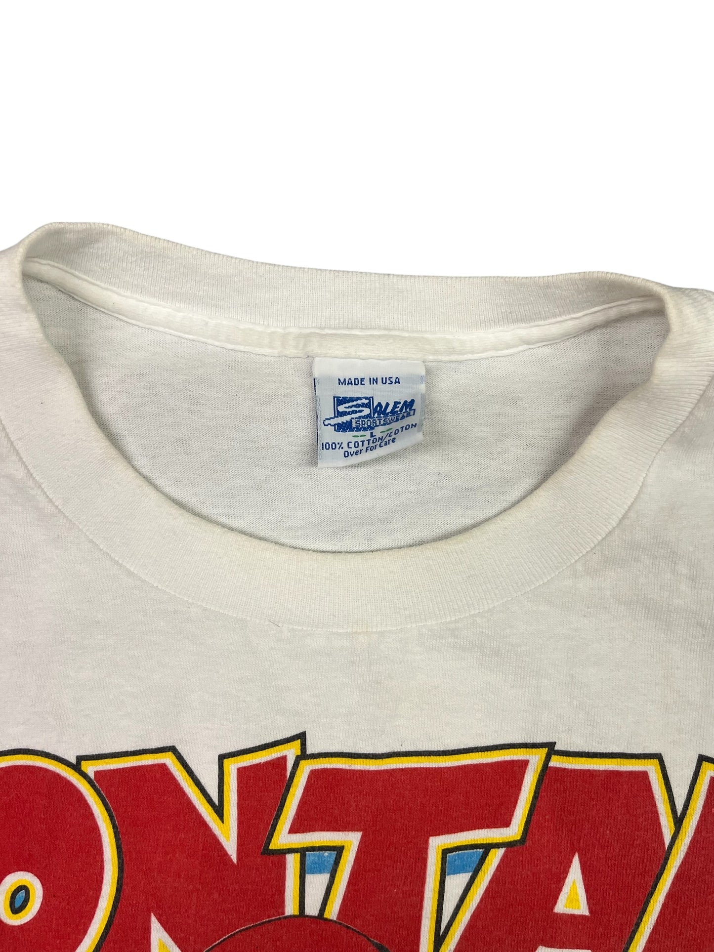Vintage Joe Montana Kansas City Chiefs "Comic" T-Shirt Size Large