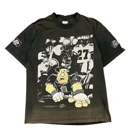 Vintage Fred Flintstone Oakland Raiders T-Shirt Size Small