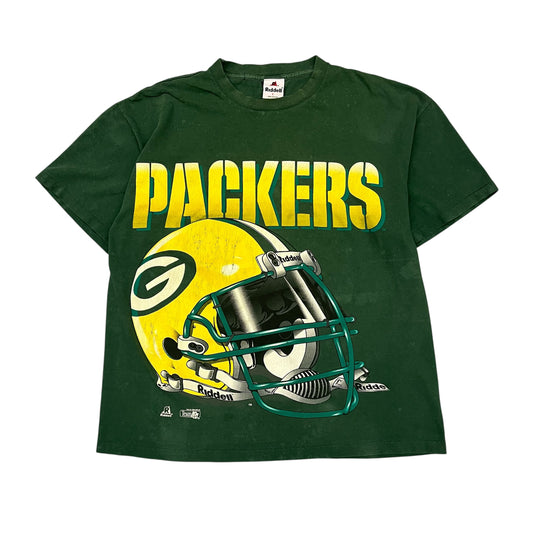 Vintage Green Bay Packers Big Helmet T-Shirt Size Large